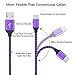 Wall Charger Dual Port Adapter with 6ft USB C Cable, Kakaly Charge Sync Cable Cord for Samsung Galaxy S8/S8+, LG G5/G6/V20/V30, Nexus 5x/6p, Nintendo Switch &more-Purple