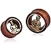 1/2 inch 12mm Brass Buddha Dangle Wood Ear Gauges Piercing Flesh Tunnels Plugs Statement Earrings