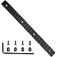 24 Slot Aluminum 10 Inch Long Mlock Single Picatinny Rail Section, T-Nuts & Screws & Hex Wrench Included (MK24)