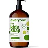 Everyone 3-in-1 Kids Soap, Body Wash, Bubble Bath, Shampoo, 32 Ounce (Pack of 1), Tropical Coconut, made with Essential Oils for Toddlers, tweens and teens