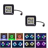 Nicoko 18w Offroad led light Led work light with Chasing RGB halo ring for 10 Solid Color Changing with Strobe Flashing over 72 Modes Spotlights IP68 waterproof 1 year warranty