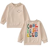AFUKUIA Big Sister Sweatshirt for Toddler Baby Girl Cool Big Sis Club Pullover Shirt Kids Crewneck Long Sleeve Fall Outfit