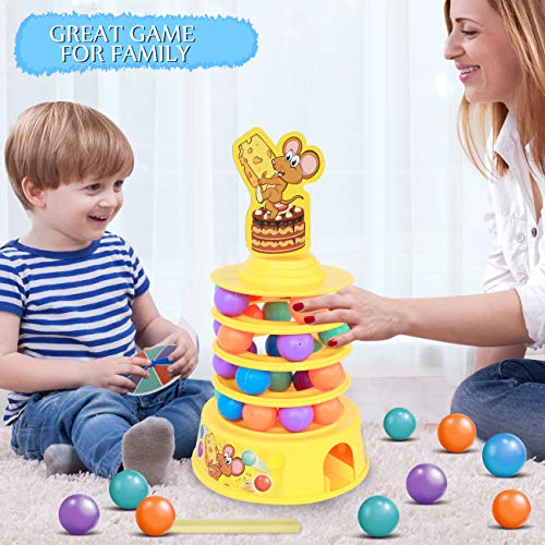 HISTOYE Tower Stacking Fun Board Game for Kids 46 Adults Balance