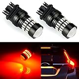 JDM ASTAR Extremely Bright 4014 Chips 3156 3057 3157 4057 4157 LED Bulbs with Projector,Brilliant Red ( Only work for standard socket , not for ck socket)