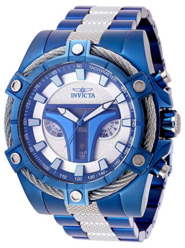 Invicta Men's 'Star Wars' Quartz Stainless Steel Watch, Color:Blue (Model: 27969)