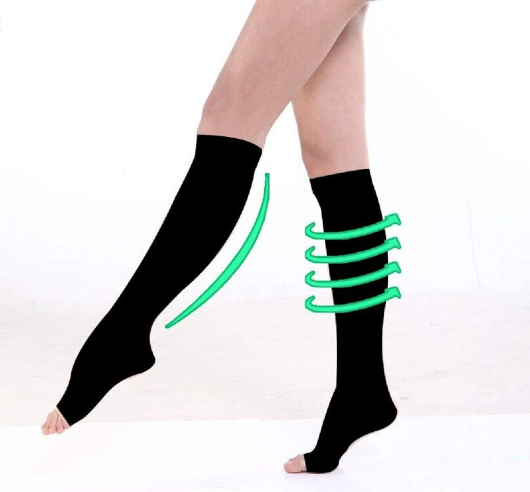 Compression Socks Medium Women and Men Stockings with Open