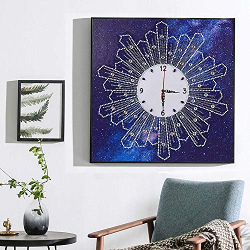 Mosaic Making Diamond Painting DIY Special Shaped Diamond Painting Novelty Flower Wall Clock Crafts Decor