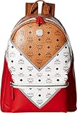 MCM Mens Stark M Move Visetos Backpack 40 Cognac/Red One Size