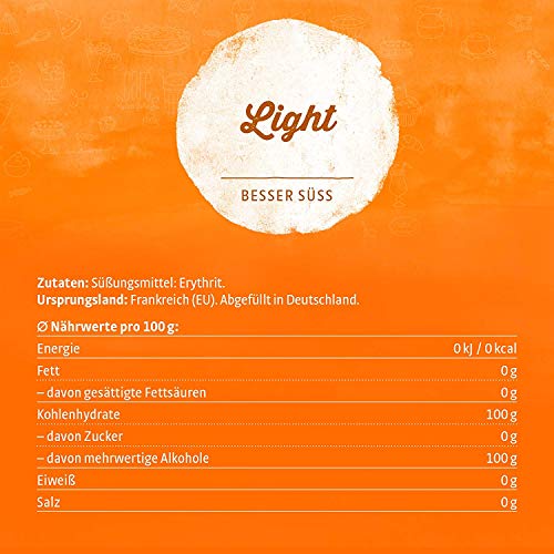 Xucker Light Erythrit 1kg Nachfüllpack - kalorienfreier Kristallzucker Ersatz als Vegane & zahnfreundliche Zucker Alternative I zuckerfrei 0 kcal 100% sweet I Erytritzucker Beutel – Bild 3
