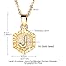 FOCALOOK J Initial Necklace Tiny Alphabet Charm 18K Gold Plated Letter Monogram Jewelry for Women Girls
