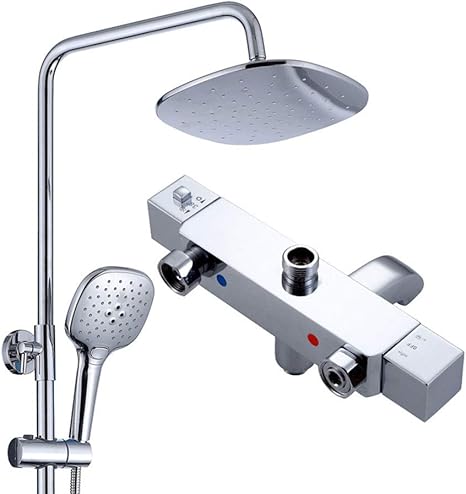 Amazon シャワー蛇口浴室のシャワーミキサー風呂シャワーの蛇口タップ風呂シャワーヘッドセットバスタブ蛇口 浴室の蛇口シャワーセット Color Silver シャワーヘッド ホーム キッチン オンライン通販