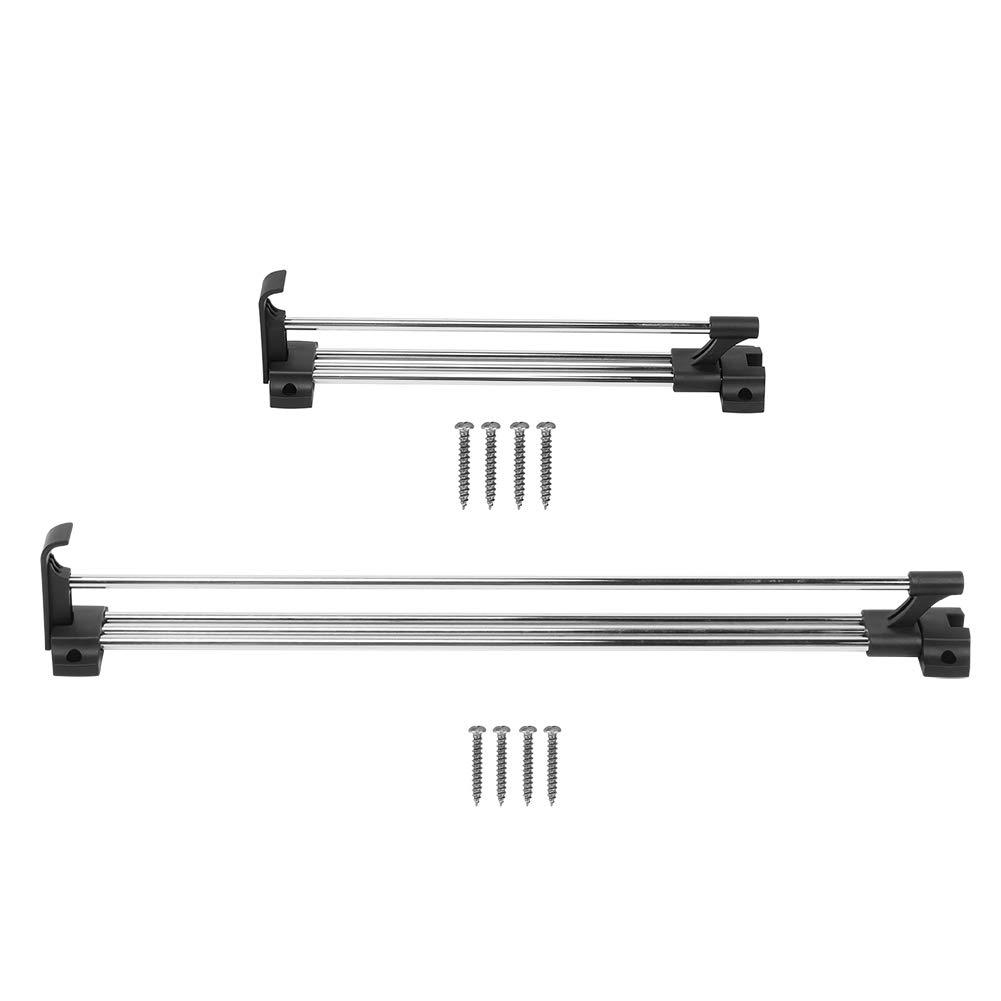 zhoul Extendable Pull Out Closet Sliding Rail Wardrobe Closet Rail Towel Rail Adjustable Clothes Organizer Holder (30 cm)