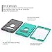 TOPSKY 3296937 Three Layer Defender Full Body Protective Case Cover for iPad Mini, Mini 2, Mini 3, Mini Retina Bundle Grey, Green­