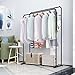 Rackaphile Clothes Rack, Clothes Organizer, Adjustable Double Rails Heavy Duty Garment Rack for Balcony and Bedroom (White)