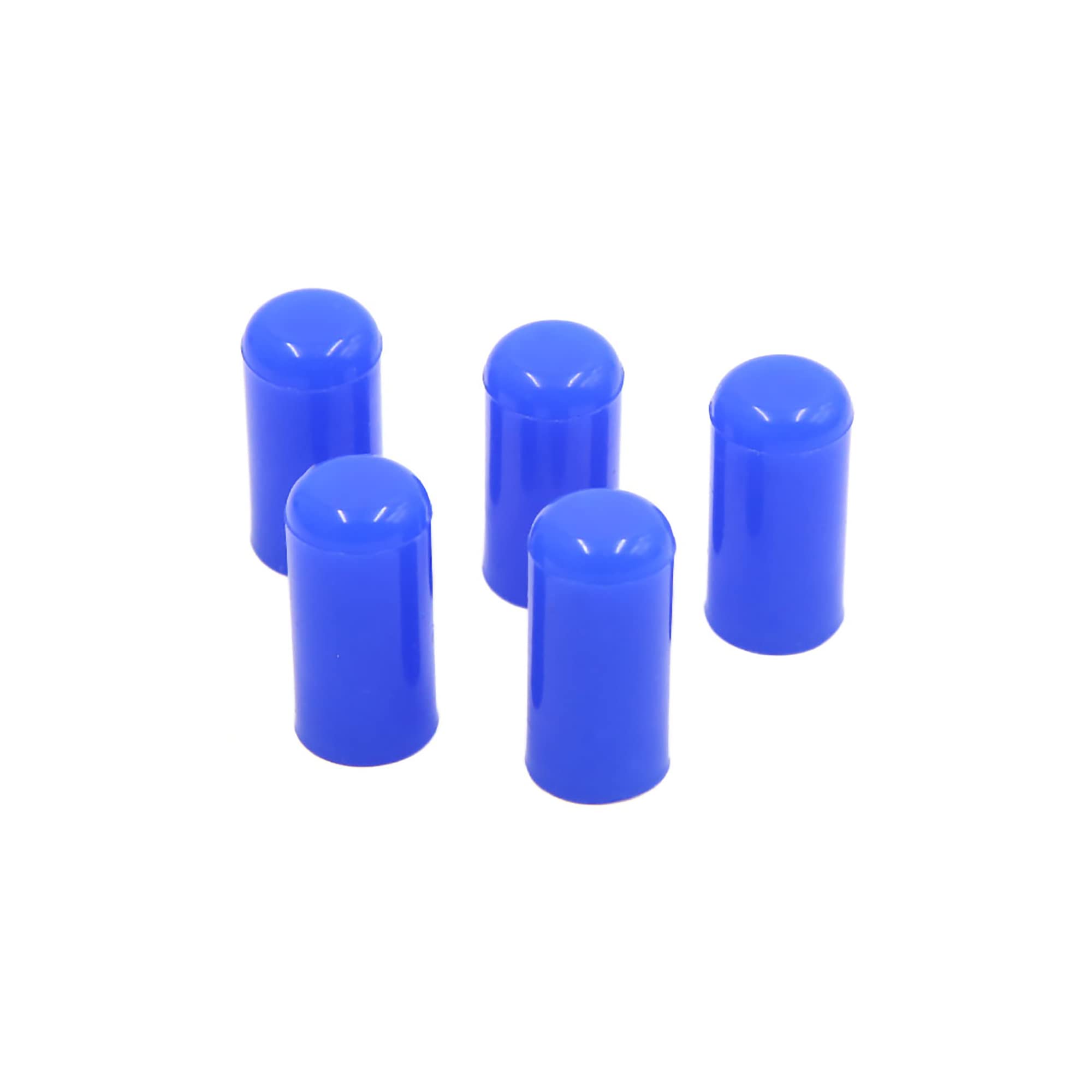 sourcingmap 5Pcs 6mm 1/4" Silicone Blanking Cap Intake Vacuum Hose Bung Blue