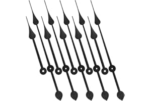 LIFKOME 5Pcs Black Metal Clock Hands Kit Long Shaft DIY Wall Clock Mechanism Replacement for Living Room