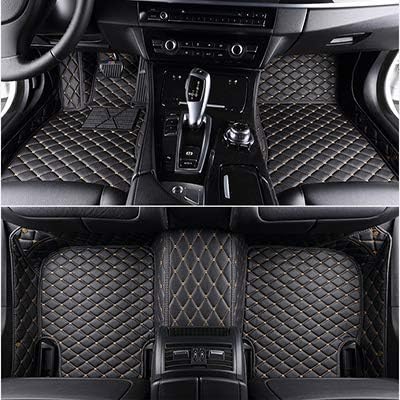 SIZHINIAN Custom made Car floor mats for bmw g30 e30 e34 e36 e39 e46 e60 e90 f10 f15 f20 f30 x1 x5 e53 e70 e87 x3 e83 floor mats for cars,Black beige line