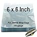 200 pcs Quality Shrink Wrap Bags 6 x 6 inch for Bath Bombs, DIY Crafts, Handmade Soaps by Mighty Gadget (R) - 100 Gauge Thickness