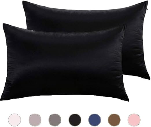 Amazon Com Lanjia Satin Pillowcases For Hair And Skin Queen Size