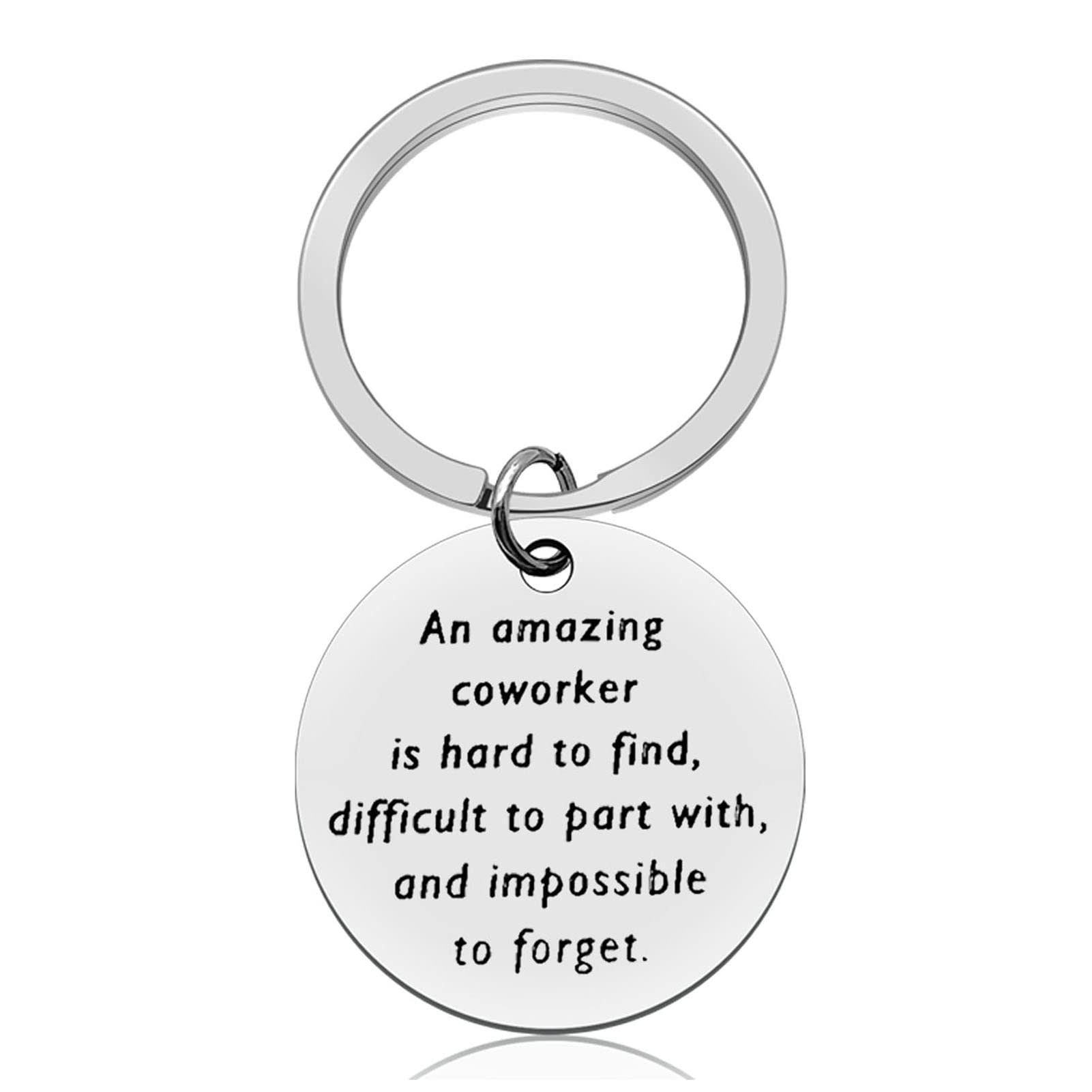 Coworker Leaving Keyring Appreciation Jewelry for Colleague Friends Boss Going Away Thank You Keyring for Coworkers Office Work Friend Gift Keyring Goodbye Farewell Gifts Retirement Gift for Her