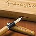 Antonio Da Parra(TM) Fountain Pen Calligraphy Writing Set Case - Premium Quality - 100% Handcrafted Bamboo Vintage Collection with Ink Refill Converter Gold Medium Nib