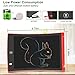 KURATU LCD Writing Tablet 8.5 inch Electronic Colorful Lines Drawing Pad for Kids Portable Reusable E-Writer Elder Message Board Digital Handwriting Pad Doodle Board for School Fridge or Office (Red)