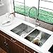 VIGO 32 inch Undermount 50/50 Double Bowl 16 Gauge Stainless Steel Kitchen Sink