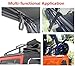 MFC Black Rear Window Roll Up Snap Straps & Soft Top Sunrider Straps Fit for Jeep Wrangler 2007-2021