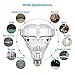 SANSI BR30 LED, 35W (300W Equiv.) LED Flood Light Bulbs Indoor,5000K Warm White,4000lm,CRI 80, Non-dimmable, E26 to E39 Adapter, Garage Basement Factory Warehouse Church Sport Hall Security Light