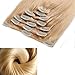100% Remy Human Hair Clip in Extensions Grade AAAAA Natural Hair Full Head 7pcs 16clips Standard Weft Long Silky Straight for Women Fashion and Beauty (20