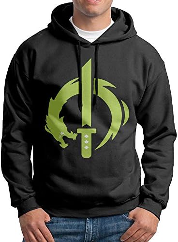Overwatch Genji Logo Men Fleece Hoodie Sweater Black