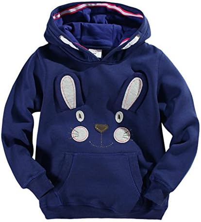 Sunday Park Girls Cute Cartoon rabbit Pullover Hoodie (4-5 Years)