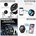 Smart Watch Bluetooth Smartwatch with Camera TouchScreen SIM Card Slot, Waterproof Phones Smart Wrist Watch Sports Fitness Compatible with iPhone Android Samsung Huawei for Kids Men Women (Black)