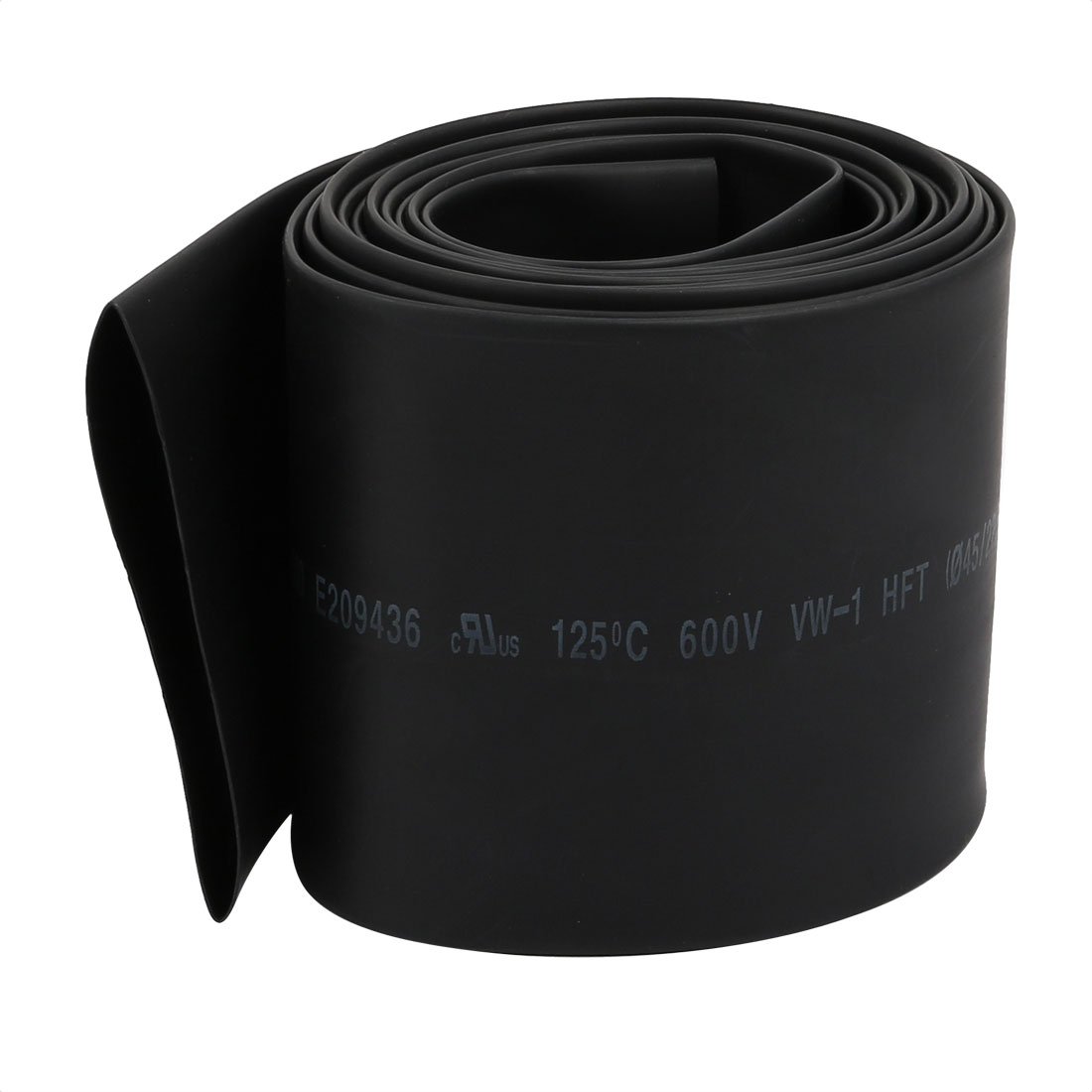 sourcing map 6.6Ft Length 45mm Inner Dia Polyolefin Insulated Heat Shrink Tube Wire Wrap Black