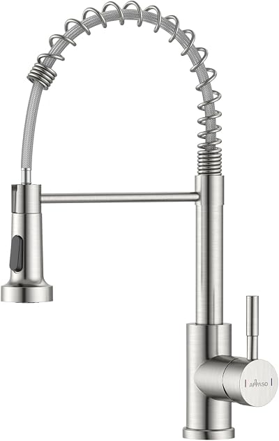 APPASO Kitchen Tap Sink Mixer with Pull Down Sprayer 360° Swivel Stainless