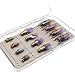 Fly Fishing Flies Realistic Dry Wet Nymph Trout Flies Hand Tie Lures Kits 12/26/48 Pcs (4-Cicada kit 12pcs)