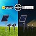 KEYNICE Solar Lights, Outdoor Solar Spotlights, IP65 Waterproof Landscape Lighting Lamp, Bright and Dark Sensing Auto On Off Security Night Lights with 2 Warm White Lights for Pathway Garden Patio