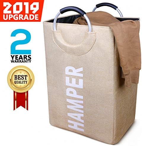 SEMK Hamper Laundry Basket Laundry Hamper Laundry Bag Dirty Clothes Hamper Dokehom College Hamper Dorm Collapsible Easy Carry Folding Tall Clothing Hamper Handy Standing