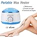 Professional Wax Warmer, 135℉ to 225℉ Hair Removal Wax Heater with 14 oz Melting Pot, Blue