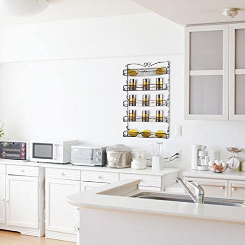 3S 5 Tier Wall Mounted Spice Rack Storage Organizer