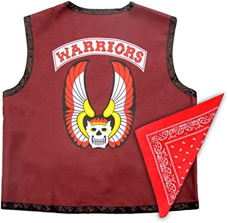 The Warriors Gang Costume Leather Vest Jacket and Bandana (Adult XX-Large)