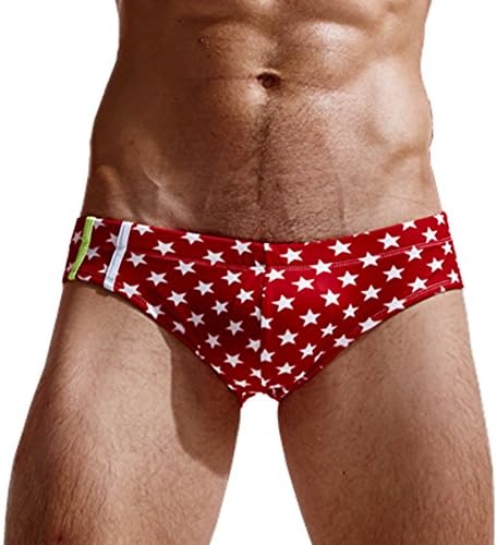 GTOUTO Men's Boys Swimming Briefs Star Printing Swimwear Briefs Swim Suite