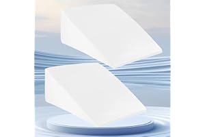 TRYITSBEST 2PCS Satin Wedge Pillowcase, Silky Wedge Pillow Cover with Hidden Zipper Fits Most Size Sleep Bed Wedges【Pillow NOT Include】 (White, 24.5x24.5x12.5 Inch)