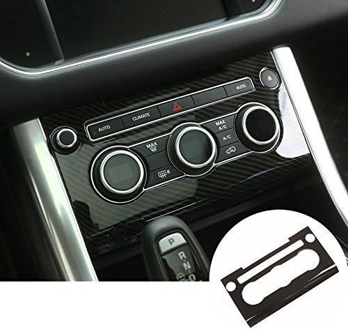 Carbon Fiber Style Console Air Conditioner Button Frame Cover Trim For Land Rover Range Rover Sport 2014-2017