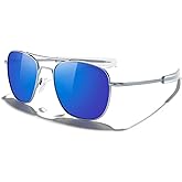 MERRY'S Classic Square Aviator Military Polarized Sunglasses for Men or Women S8636