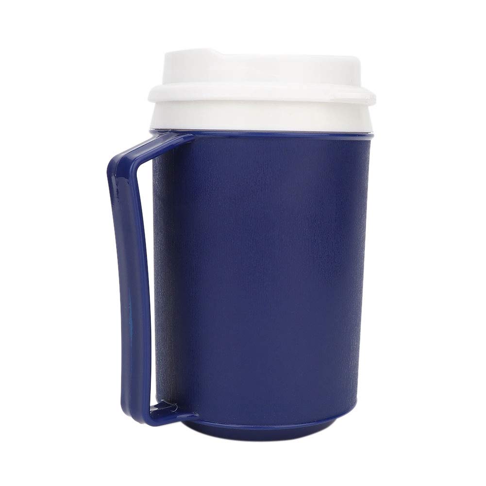 HERCHR Adult Drinking Mug,Easy Drink Sippy Cup Non Spill Cup for Elderly,17.5Oz Drinking Cup Reusable Travel Coffee Cup,Weighted Mug with Lid,Double Walled Thermal Mug for Hot and Cold Drink