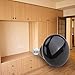 FatColo(TM) Ceramic Porcelain China Vintage Round Style Bedroom Door Cabinet Cupboard Drawer Knob Pull Handle (Button Shape/Black/Pack of 6)
