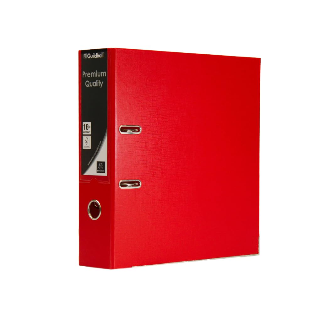 Exacompta Guildhall A4 Lever Arch File, 2 Ring - Red
