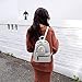 Cute Small Backpack Mini Purse Casual Daypacks Leather for Teen Girls and Women (Grey)