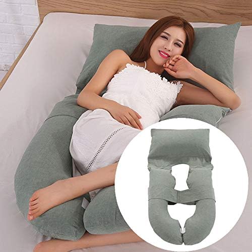 HJSS Adjustable Body Pregnancy Pillow Pregnancy Pillow U Shaped Pregnancy Full Body Pillow Sleep Support Lumbar Abdomen Leg Cotton Removable and Washable